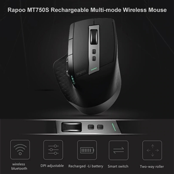 Chuột không dây Rapoo MT750S đen