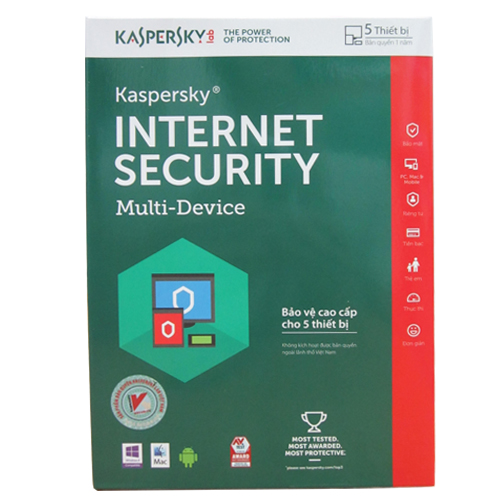 Kaspersky Internet Security 2017  5PC / 1 Year